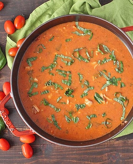 Paleo Creamy Chicken Tomato Soup