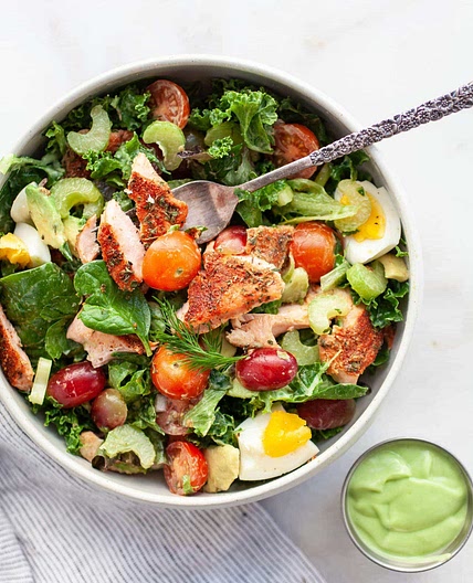 Healthy Blackened Salmon Salad