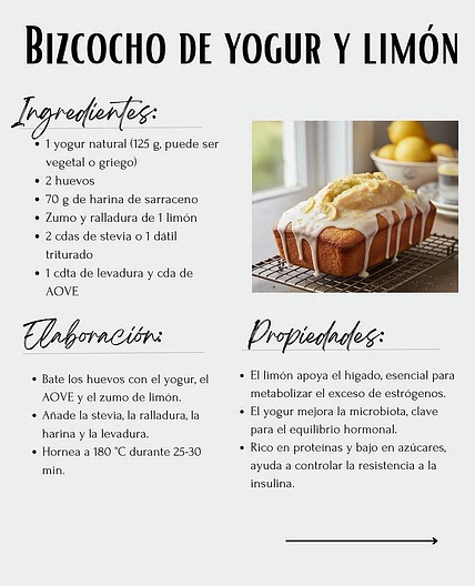 Bizcocho de limón sin gluten