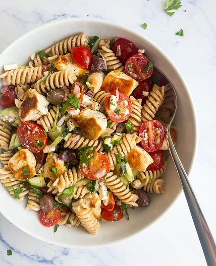 Greek Chicken Pasta Salad