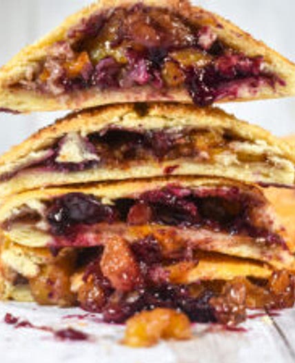 Peach Hand Pies with Blueberries and Walnuts