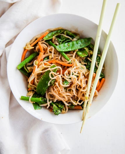 Shirataki Noodles with Almond Butter Sauce (Vegan + Gluten-free)