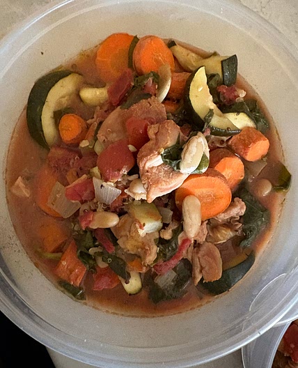 Mediterranean Chicken & Lentil Soup