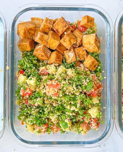 Lemony Couscous and Balsamic Tofu Meal Prep