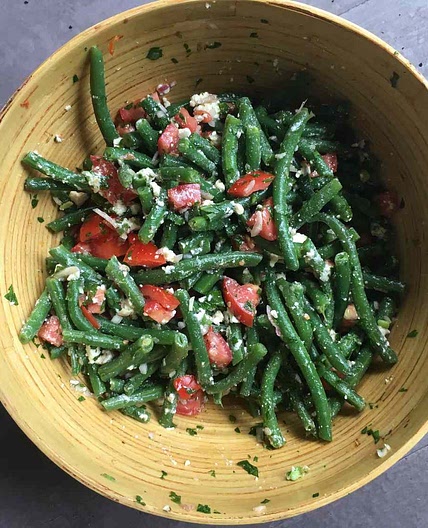 Greek Green Bean Salad with Feta and Tomatoes