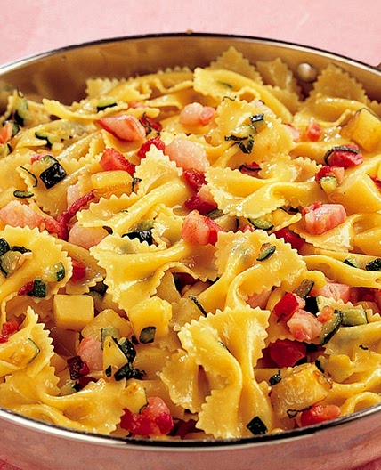 Farfalle With Pancetta and Vegetables