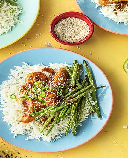 Teriyaki Chicken Tenders with Jasmine Rice and Green Beans