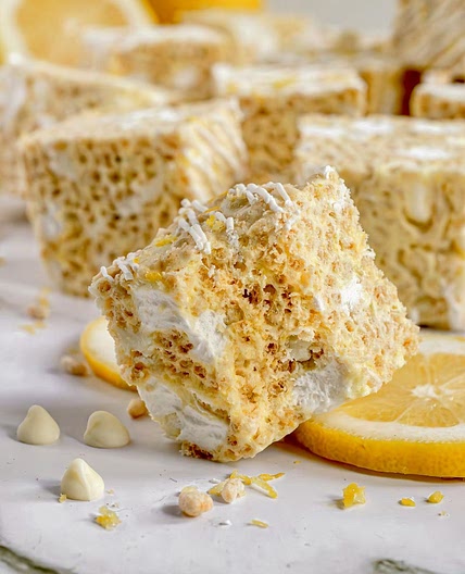 Lemon Rice Krispie Treats (Gluten-Free & Vegan)