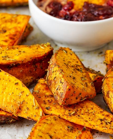 Oven Roasted Sweet Potato Wedges