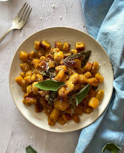 Pumpkin Gnocchi With Butter & Crispy Sage