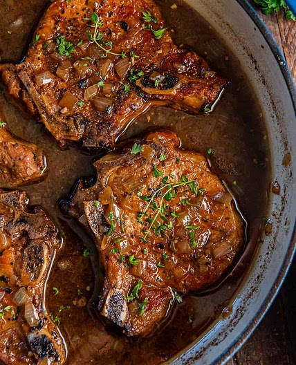 Skillet Braised Pork Chops