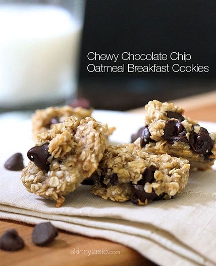 Chewy Chocolate Chip Oatmeal Breakfast Cookie