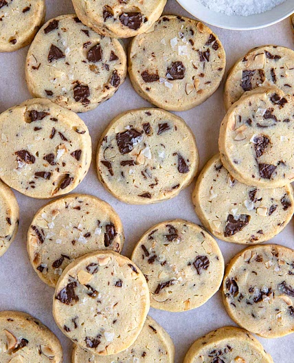 Chocolate Hazelnut Shortbread Cookies
