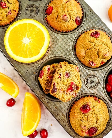 Healthy Cranberry Orange Muffins