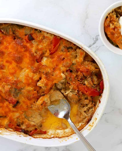 Keto Chicken Fajita Casserole