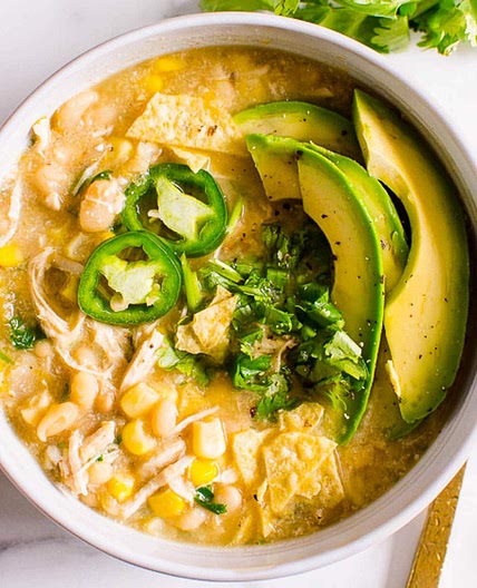 Healthy White Chicken Chili {Stove, Crockpot, Instant Pot}
