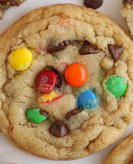 Soft and Chewy M&M Cookies