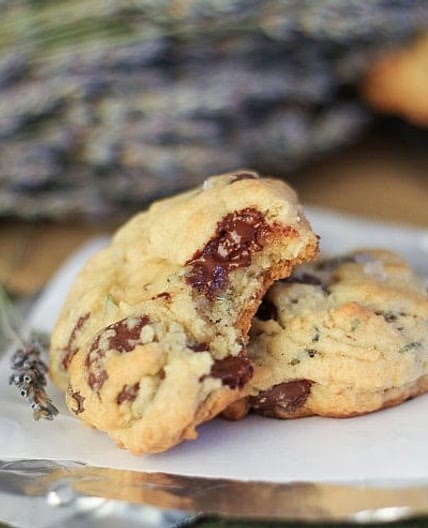 Lavender Chocolate Chip Cookies