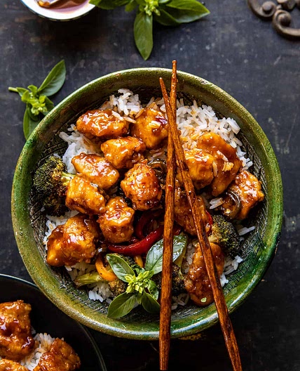 Sheet Pan Sticky Sweet and Sour Chicken