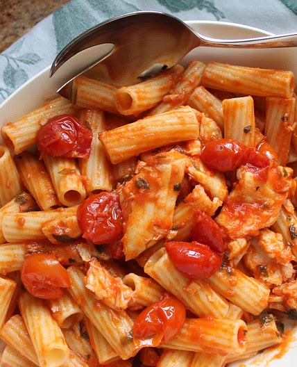 Fish Pasta with Tomato Sauce