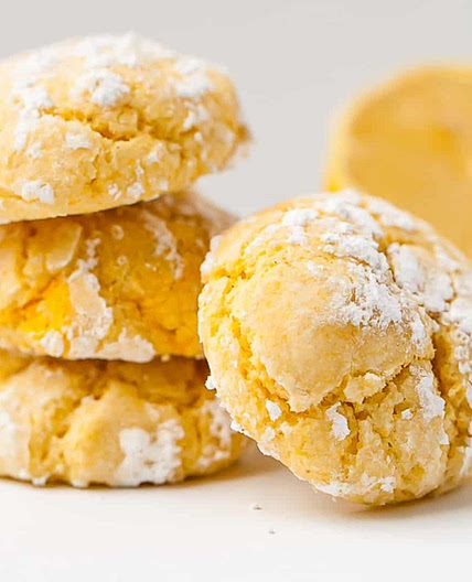 Gluten Free Lemon Crinkle Cookies