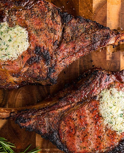 Smoked Tomahawk Steaks - Reverse Seared