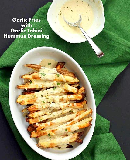 Baked Fries with Garlic Sauce