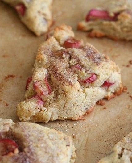 Keto Rhubarb Pecan Scones