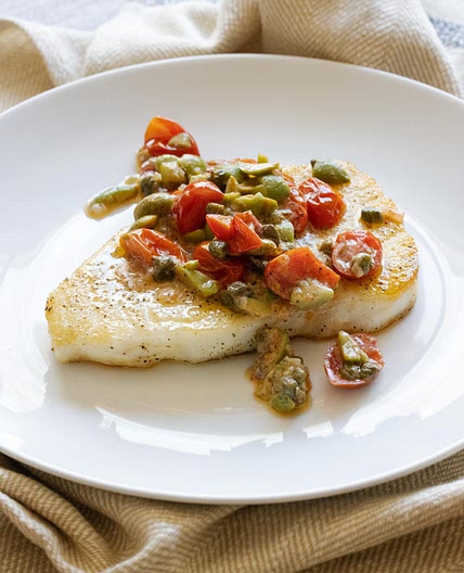 Chilean Sea Bass with Tomato Relish