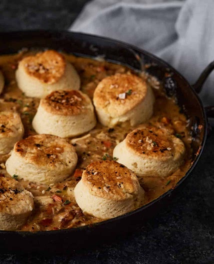 Southern Style Chicken Pot Pie with Biscuits