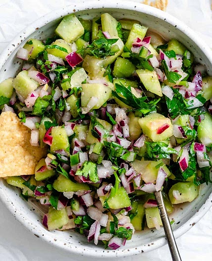 Cucumber Salsa [Cucumber Pico de Gallo]