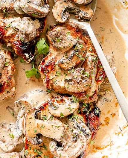 Pork Chops with Mushroom Gravy