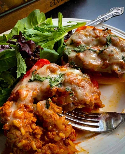 Ground Turkey Stuffed Peppers