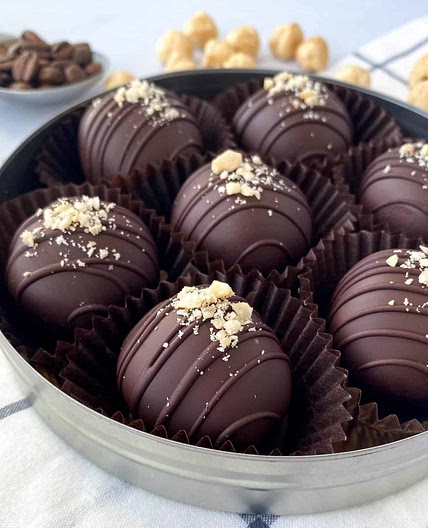 Hazelnut Espresso Truffles