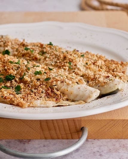 Filetti di spigola gratinati al forno