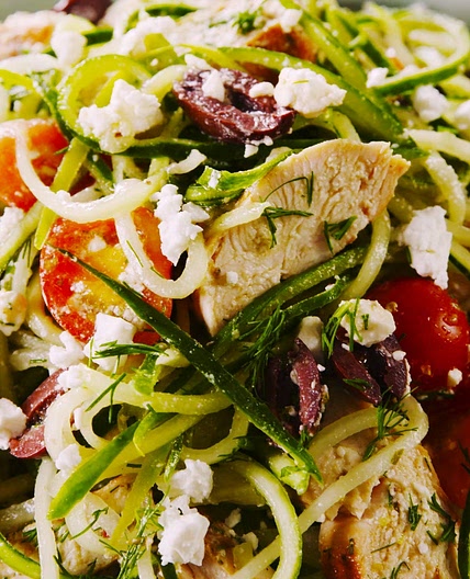 Greek Cucumber Noodle Salad