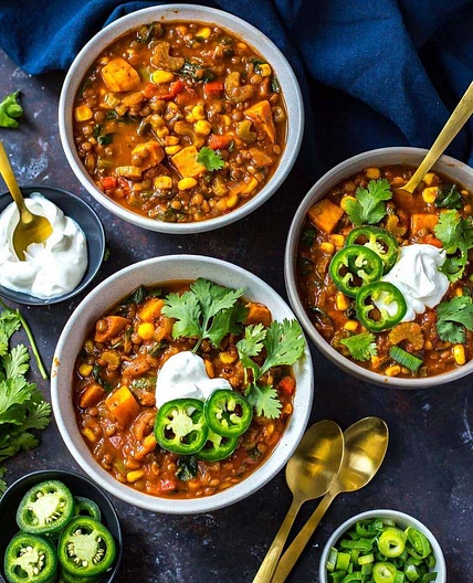 Crock Pot Vegetarian Lentil Chili