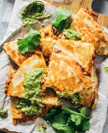 Quick and Easy Lentil Quesadillas