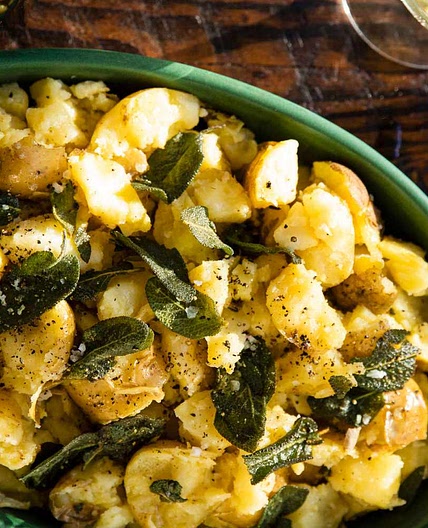 Smashed Sage-Butter Potatoes