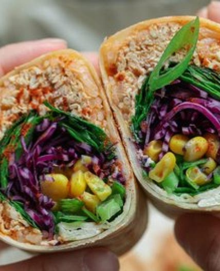 Shredded BBQ Tofu Wrap