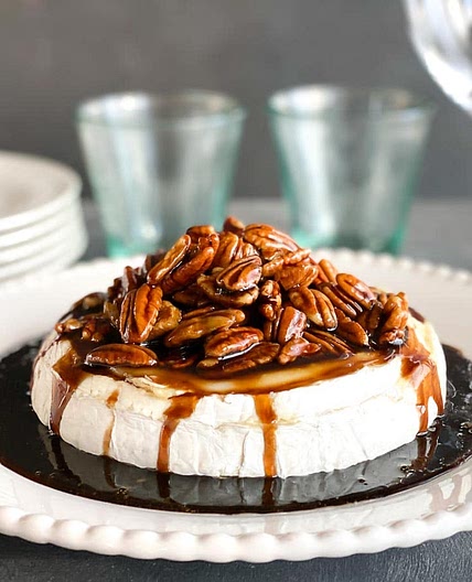 Low FODMAP Kahlua Pecan Brown Sugar Baked Brie
