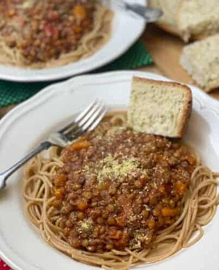 Slow Cooker Lentil Bolognese