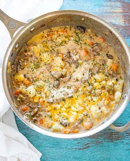 One Pot Ground Beef and Potatoes