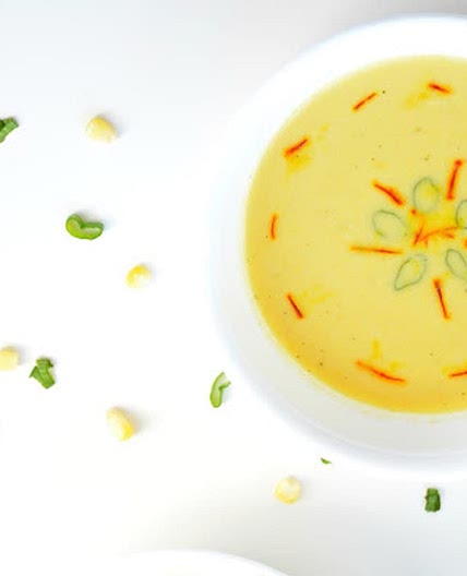 Saffron, Corn, and Bell Pepper Soup