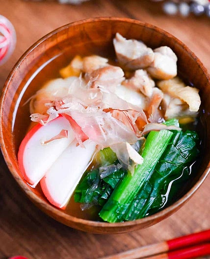 Nagoya Style Ozoni (New Year's Soup with Mochi)