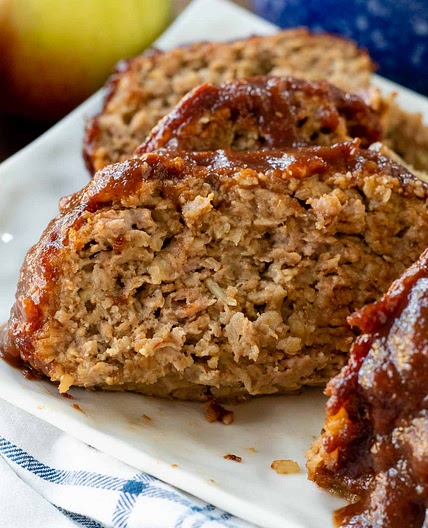 Juicy Ground Pork Meatloaf with Apple