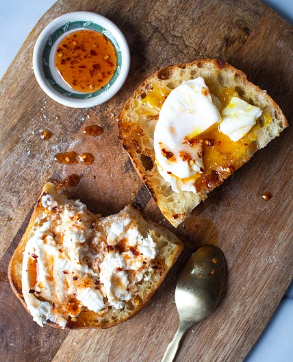 Hot Honey & Burrata on Ciabatta (Easy Brunch Recipe)