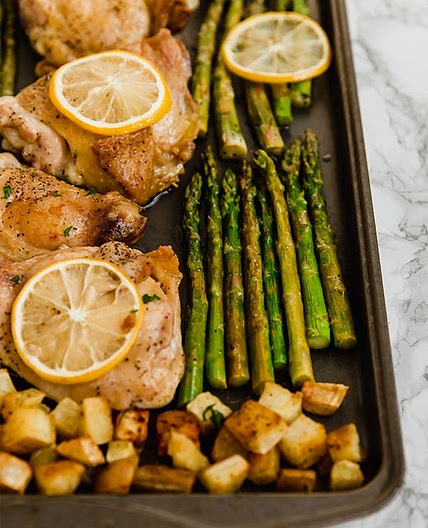 Sheet Pan Lemon Chicken and Asparagus