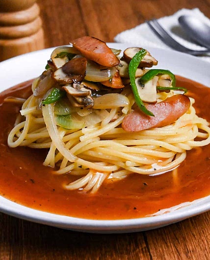 Ankake Spaghetti (Nagoya Style Pasta in Thick Sauce)