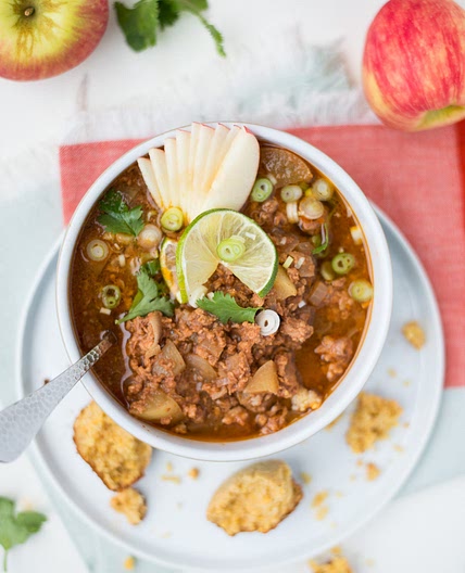 Slow Cooker Paleo Turkey Apple Chili (+ 30-Minute Stovetop Option)